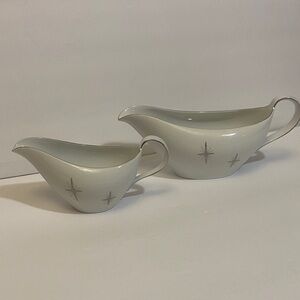 vintage Fukagawa Arita "Cross Star" pattern creamer set kitchen home decor